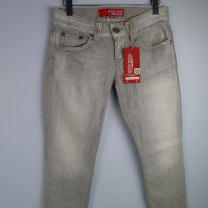 Women's Grey Guess Straight Leg Stretch Denim Jeans